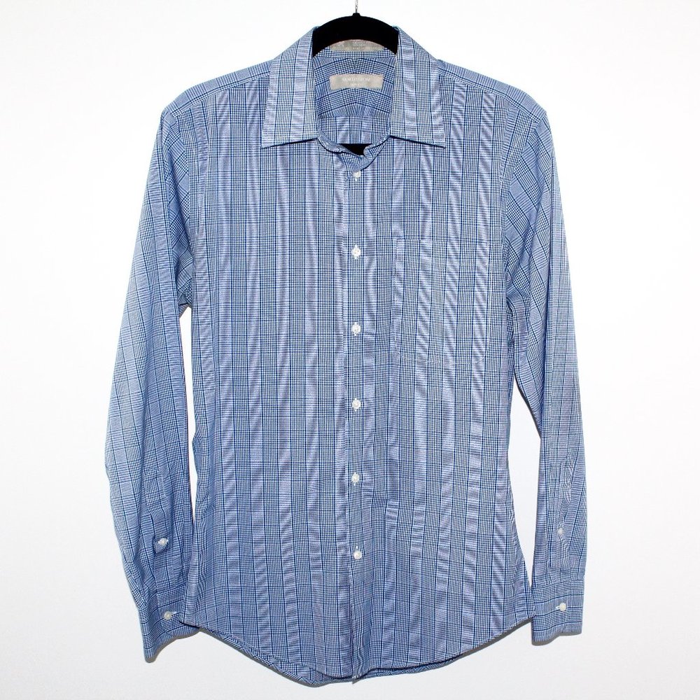 Nordstrom Plaid Wrinkle-Free Cotton Dress Shirt